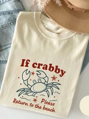 Funny Crab Graphic Tee, Beach Lover Shirt, Summer Gift